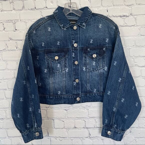 Juicy Couture Monogram Denim Jacket - Picture 1 of 9
